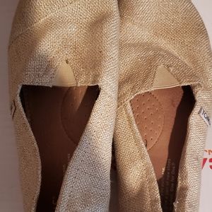 Toms gold colored  shoes